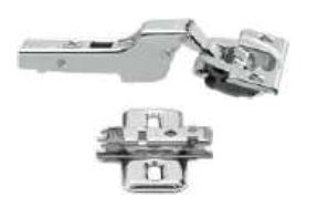 CLIP TOP BLUMOTION 110° STANDARD HINGE FOR DUAL APPLICATIONS AND CLIP STEEL CRUCIFORM MOUNTING PLATE SET