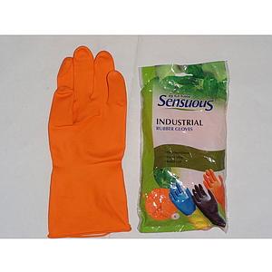 Senstouch orange rubber colour Hand gloves