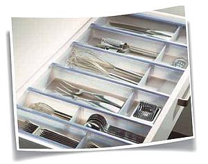 CUISIO CUTLERY INSERT FOR 600 MM DRAWER WIDTH, WHITE- TRANSLUCENT (for Tandembox NL500mm Only)
