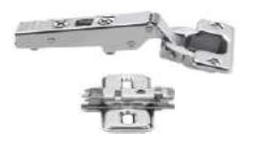 CLIP TOP 107 Degree STANDARD UNSPRUNG HINGE FOR OVERLAY APPLICATIONS AND CLIP STEEL CRUCIFORM MOUNTING PLATE SET