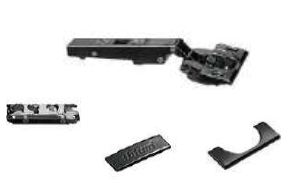 ONYX BLACK-CLIP TOP BLUMOTION -110° - OVERLAY, SCREW ON, (SET OF 1 HINGE,1 STRAIGHT MOUNTING PLATE, 1 BOSS COVER CAP, 1 ARM COVER CAP