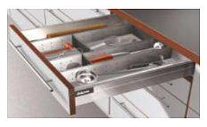 TANDEMBOX PLUS M-HEIGHT STAINLESS STEEL STANDARD DRAWER WITH A WEIGHT CAPACITY: 30 Kg FOR A NOMINAL LENGTH OF 450mm