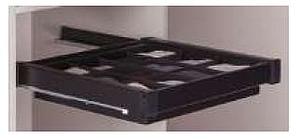 DRAWER WITH MULTIFUNCTIONAL INSERT, BLACK, 90 CM.