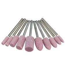  DIE GRINDING STONES ALUMINIUM OXIDE 5/8 Inch CYLINDER TYPE PINK 1/4 Inch SHANK