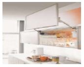 AVENTOS HL GREY STANDARD LIFT SYSTEM FOR NARROW ALUMINIUM PROFILE FRONTS OF HEIGHT = 450 - 580 MM AND FRONT WEIGHT = 4.25 KG - 9.25 KG