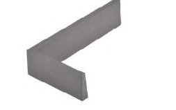 ERGO FIT - CONNECT, SMALL  L DIVIDER- RIGHT, DARK GREY 100mm x 200mm x 50mm