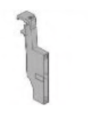Z40D0002Z TANDEMBOX antaro D height ORGA-LINE Symmetrical dust grey cross divider connector for high fronted pull-outs , Height: 174.1 mm, Width: 22 mm, Length: 57.55 mm