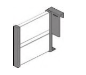 Z43L100I TANDEMBOX ORGA-LINE Grey longside divider for high fronted pull-outs,Nominal Length: 100 mm,Height: 116 mm,Thickness: 8 mm