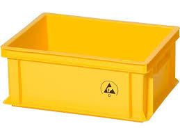 Plastic crate 600x400x425mm yellow