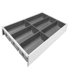 AMBIALINE ORION GREY BOTTLE SET FOR LEGRABOX WITH A FRAME OF WIDTH 100 MM FOR A NOMINAL LENGTH OF 500 MM