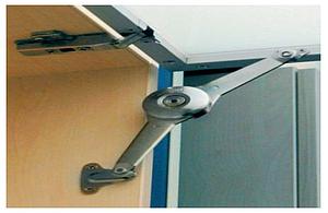 Duo Flap Stay for Aluminium Frame, 20mm Zinc Alloy Np