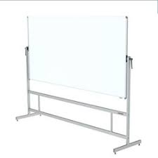 Write well double sided board  with MS powder coated trolley stand Size 4x5 feet