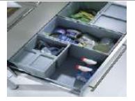 SET OF 6 WASTE BINS & NON SLIP BASE PLATE FORINSTALLATION IN DRAWER BOXES FOR CABINET WIDTH900MM