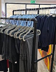 DARK BLUE SHIRT WITH STRIPED SLEEVE (HALF SLEEVE) SIZE 32/XS