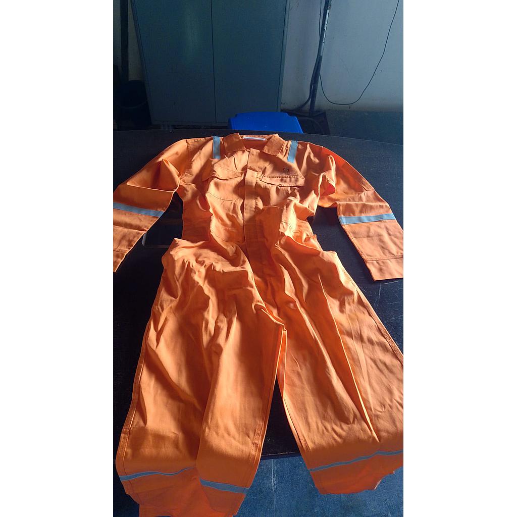 FR CLOTHING BOILER SUIT WITH REFLECTIVE TAPES - SIZE L