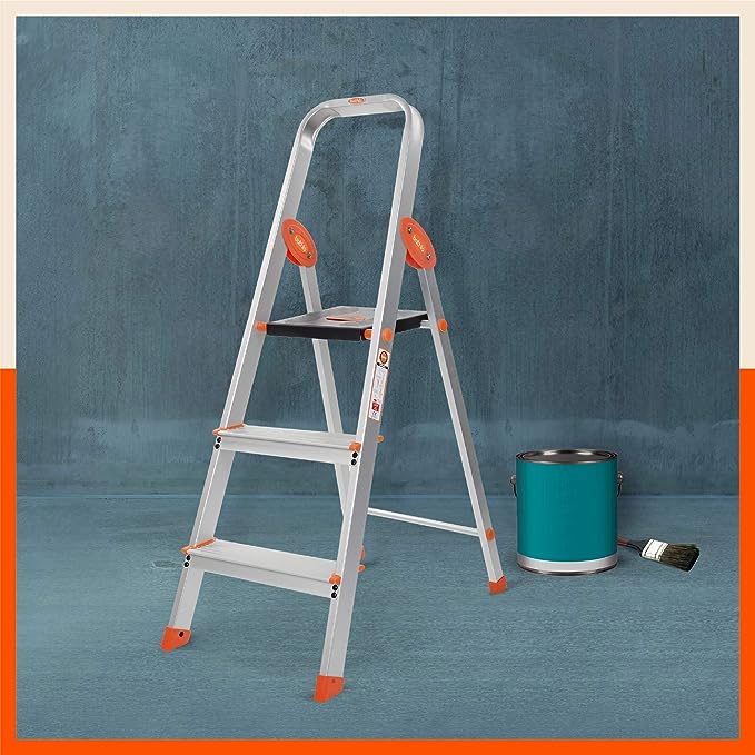 3 STEP FOLDABLE ALUMINIUM LADDER