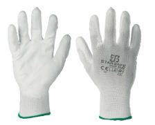 INDUSTRIAL PU COATED GLOVES / WHITE PRO SIZE 9