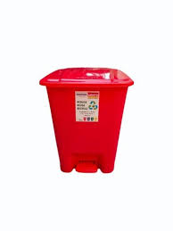 PLASTIC PEDAL DUSTBIN 20 LTR (RED COLOR)