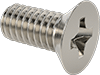 PASSIVATED 18-8 SS PHILIPS FLAT HEAD SCREW 8-32 THREAD, 3/8" L, UNDERCUT (Pack of 100)