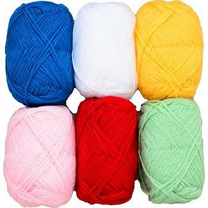 MULTI COLOURED WOOL (PACK OF 10)