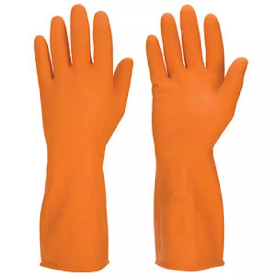 UNLINED INDUSTRIAL RUBBER HAND GLOVES 14 INCH