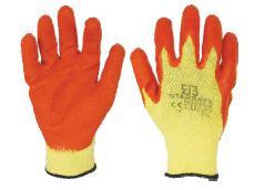 LATEX COATED GLOVES / ORANGE SIZE 10