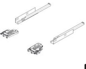 TANDEM RUNNER WITH INTEGRATED BLUMOTION NL 350MM SINGLE EXTENSION 30KG WITH LOCKING BRACKET