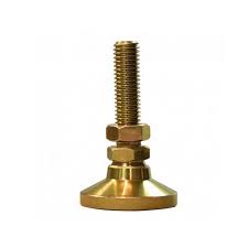 SWIVEL LEVELING MOUNT - YELLOW ZINC-PLATED STEEL WITH 2" LONG 3/8"-16 THREADED STUD