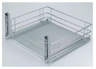 VEGETABLE BASKET FRONT PULL OUT FOR CABINET WIDTH 600MM (SAPPHIRE CHROME)