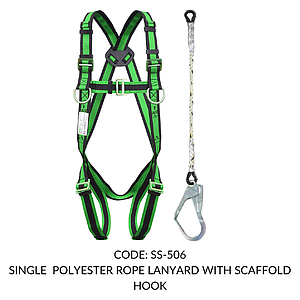 FULL BODY HARNESS LADDER/TOWER CLIMBING CLASS L-D RING -1.8M SINGLE POLY ROPE LANYARD,SCAFFOLD HOOK