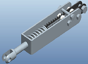 Shock absorber with tension and fall indicator