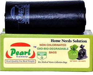 BIODEGRADABLE GARBAGE BAG - BLACK 19X21 (15PCS/PCK)