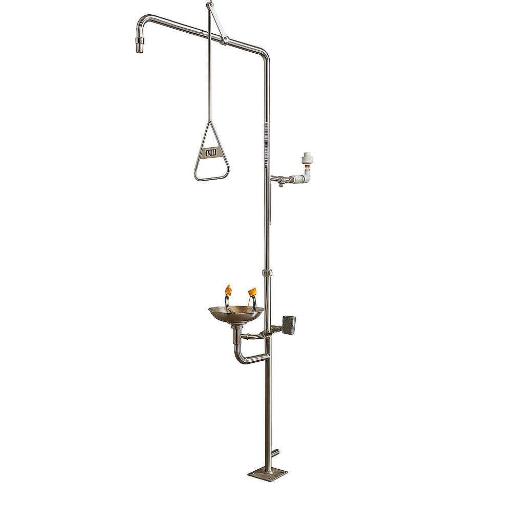 SS FULLBODY SHOWER - EYEWASH PEDDLE & HAND OPERATED SS304