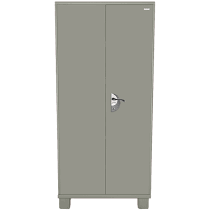 METAL ALMIRAH WITH 5 COMPARTMENTS WITH GLASS PANELLED DOORS Size 6.5ft x 3ft x 19Inch