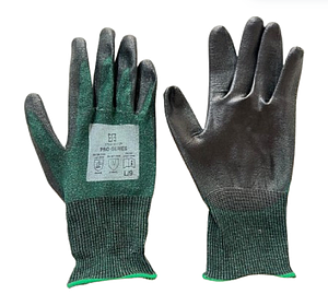 CUT LEVEL B PU COATED BLACK SIZE XL