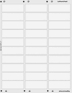 LASER/INKJET PRINTER LABELS, PAPER, 1" HIGH X 2-5/8" WIDE (Pack of 300)