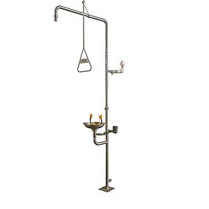 SS FULLBODY SHOWER - EYEWASH PEDDLE & HAND OPERATED  WITH FLOW SWITCH AND HOOTER ALARM