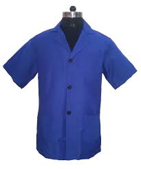 Apron Over Coat Blue Half Sleeve - Size 40