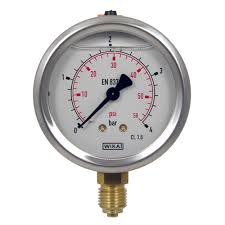 Glycerin filled Pressure Gauge 0 to 400kg/cm2(Dual scale), 1/4 Inch BSP, Dial size 2.5 Inch (63mm)